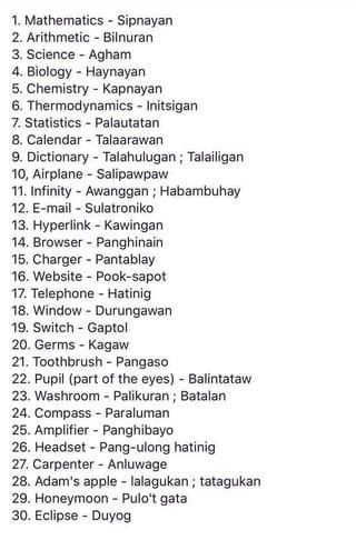 tagalog words start with r|R (Tagalog).